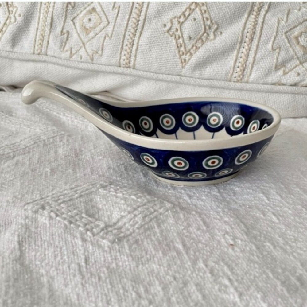 Boleslawiec Handcrafted Traditional Polish Pottery Condiment Dish - Picture 3 of 8